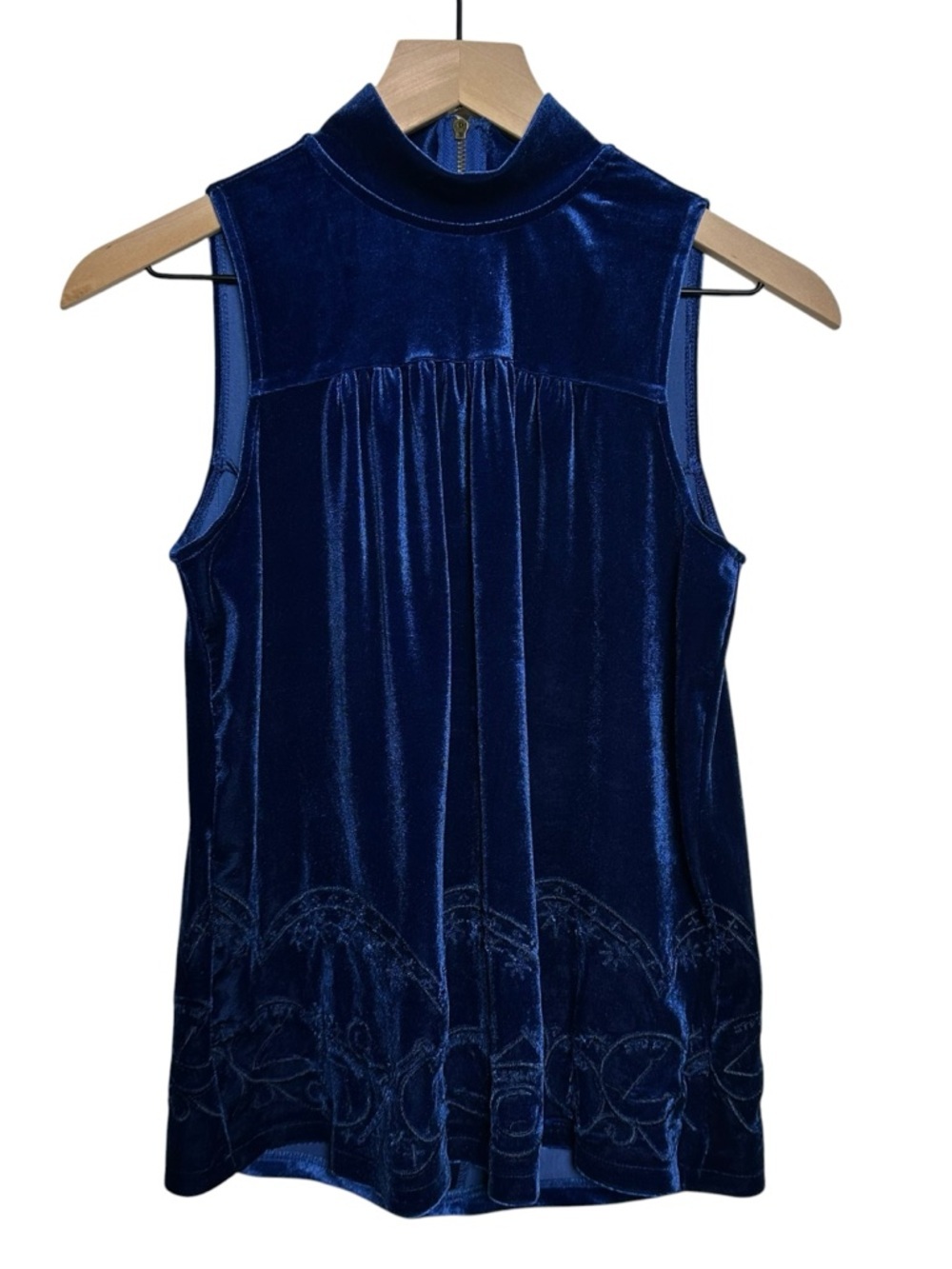Boxlunch Harry Potter Symbols Velvet Top Blue Spells XSmall Sleeveless Cosplay